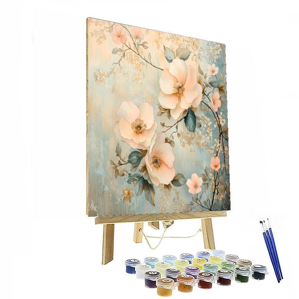 Alphonse Mucha Inspired Ethereal Garden Elegance  Paint By Numbers