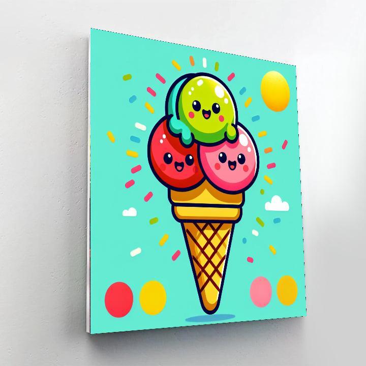Sweet Summer Ice Cream Paint By Numbers Art