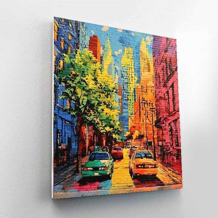 Banksy Inspired Lively Urban Graffiti  Paint By Numbers