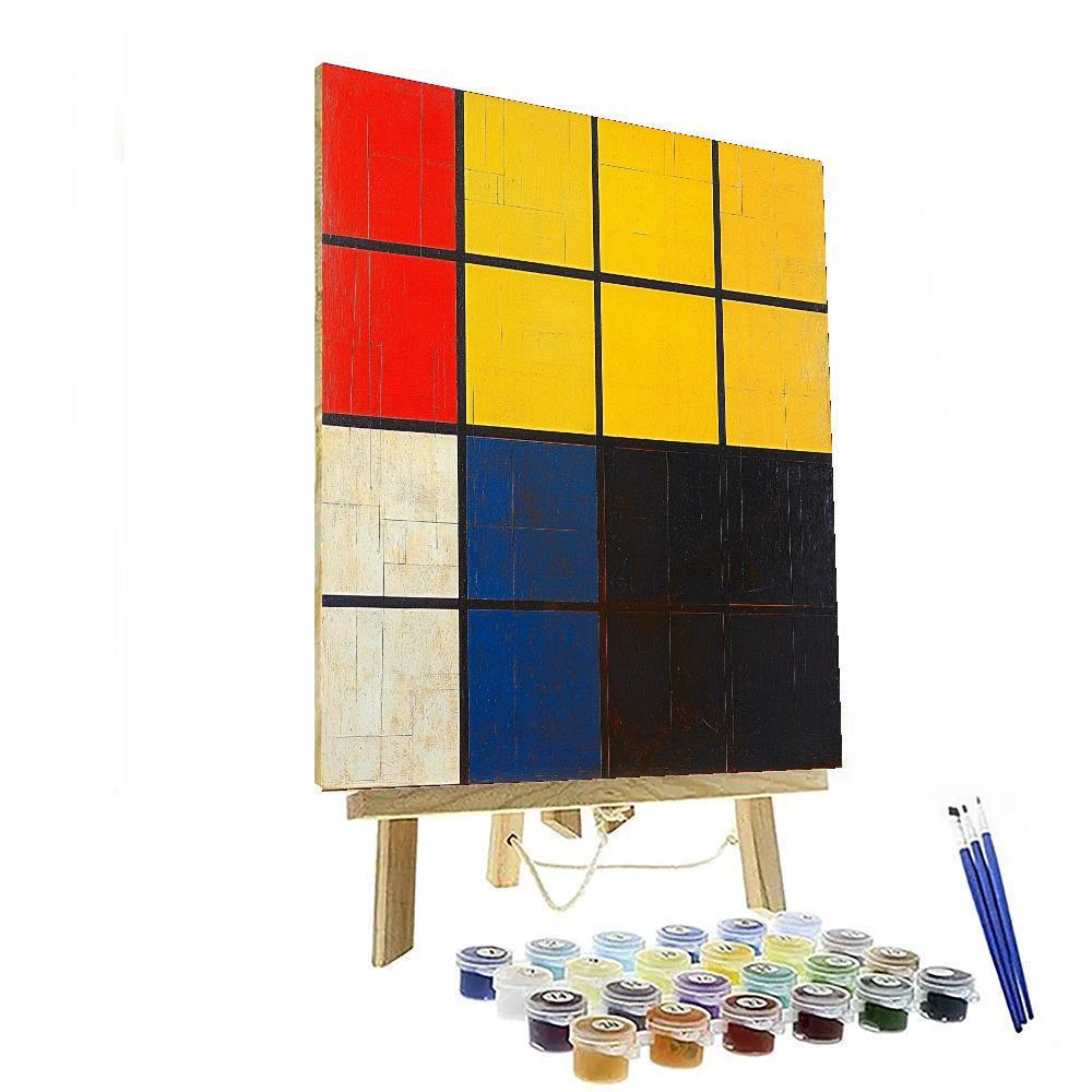 Piet Mondrian Inspired Modern Industrial Abstract  Paint By Numbers Kits