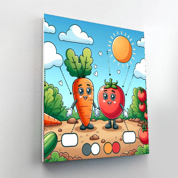 Farm Fresh Veggie Fun Number Painting