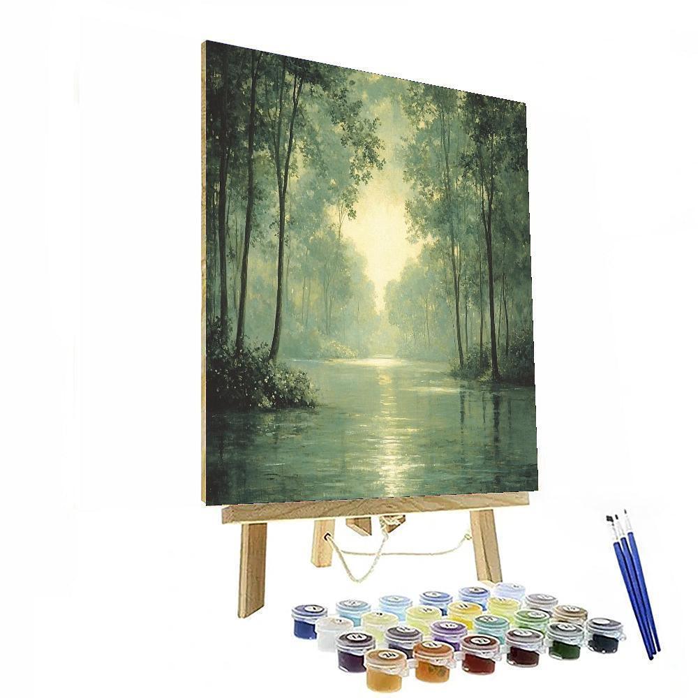 Jean-Baptiste-Camille Corot Inspired Verdant Retreat  Painting By Numbers Kit