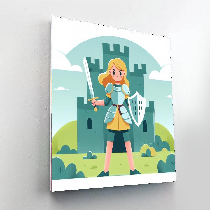 Brave Knight Quest Number Painting