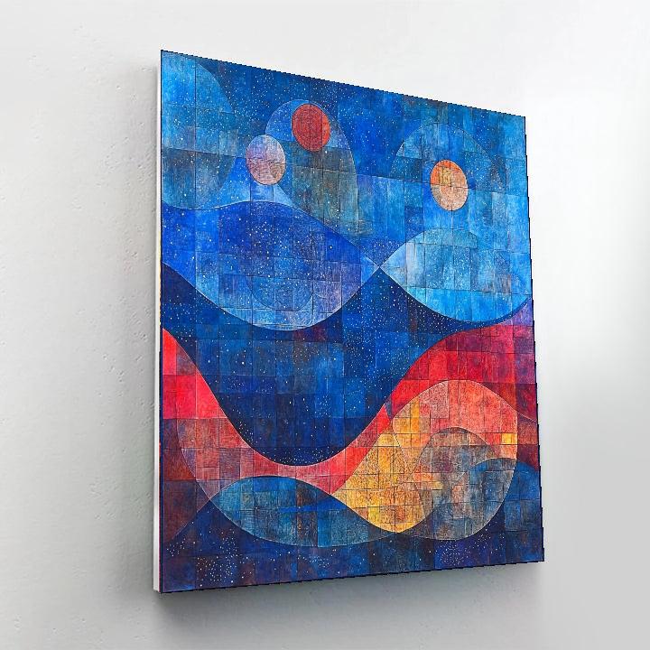 Paul Klee Inspired Celestial Abstractions  Painting Number Kit