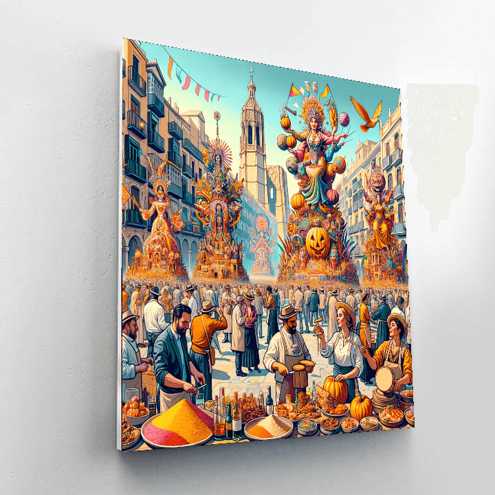 The Las Fallas Festival Paint By Color
