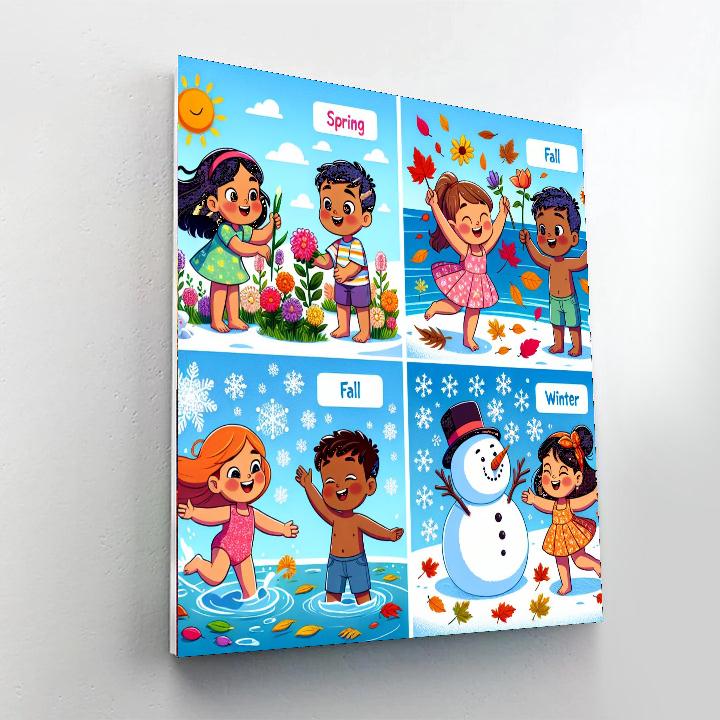 Magical Adventure Through Seasons Numbered Painting Kits