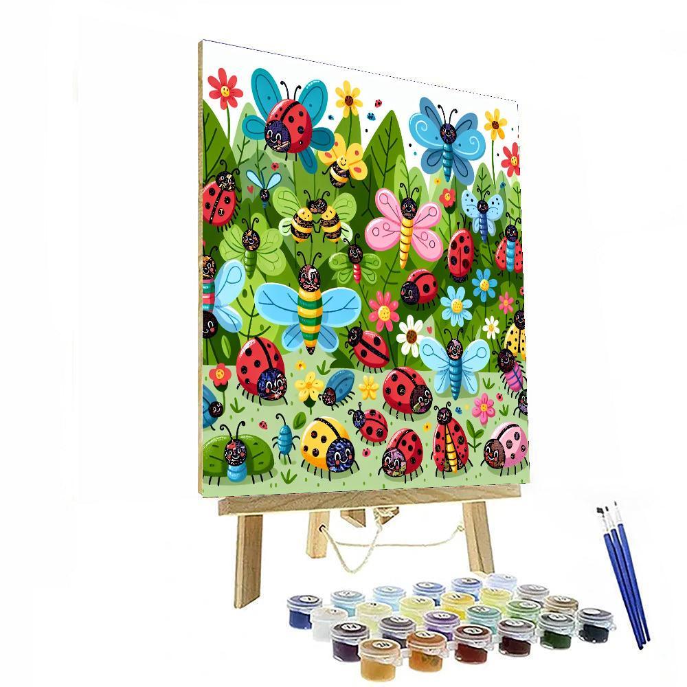 Lively Garden Of Insects Painting By Numbers Kit
