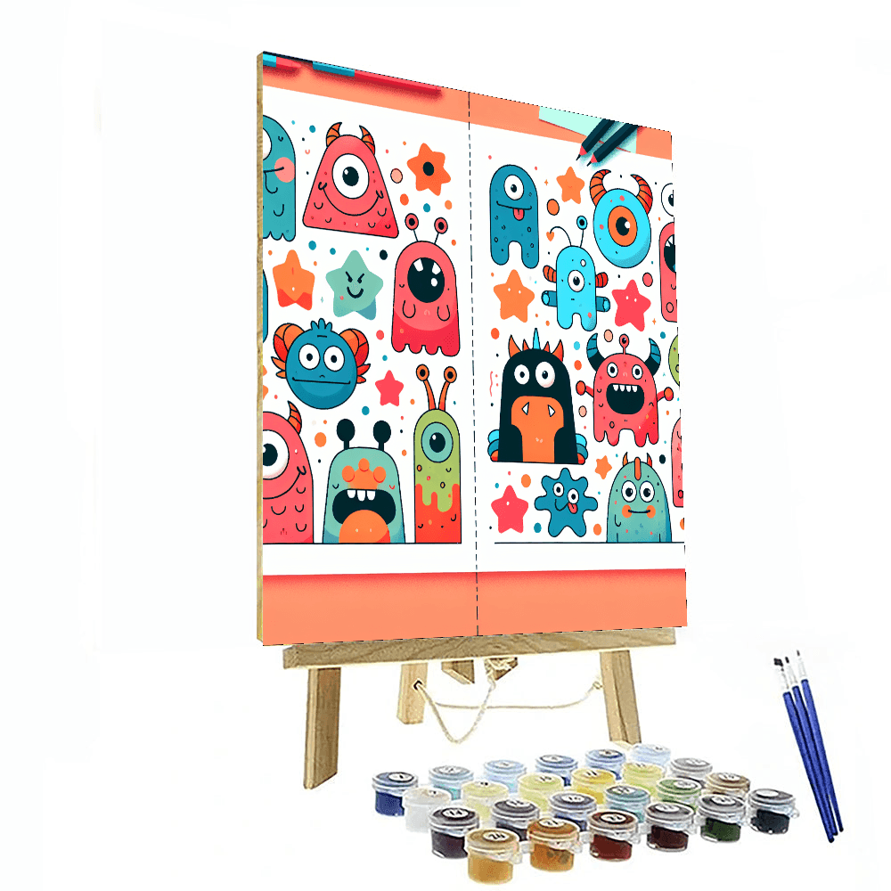 Kooky Monsters Painting By Numbers Kit