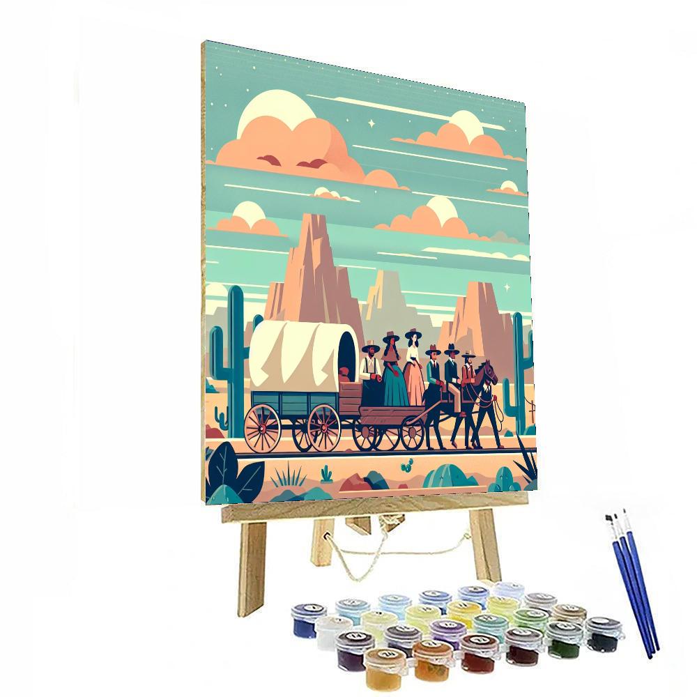 Wild West Pioneer Trail DIY Paint By Numbers