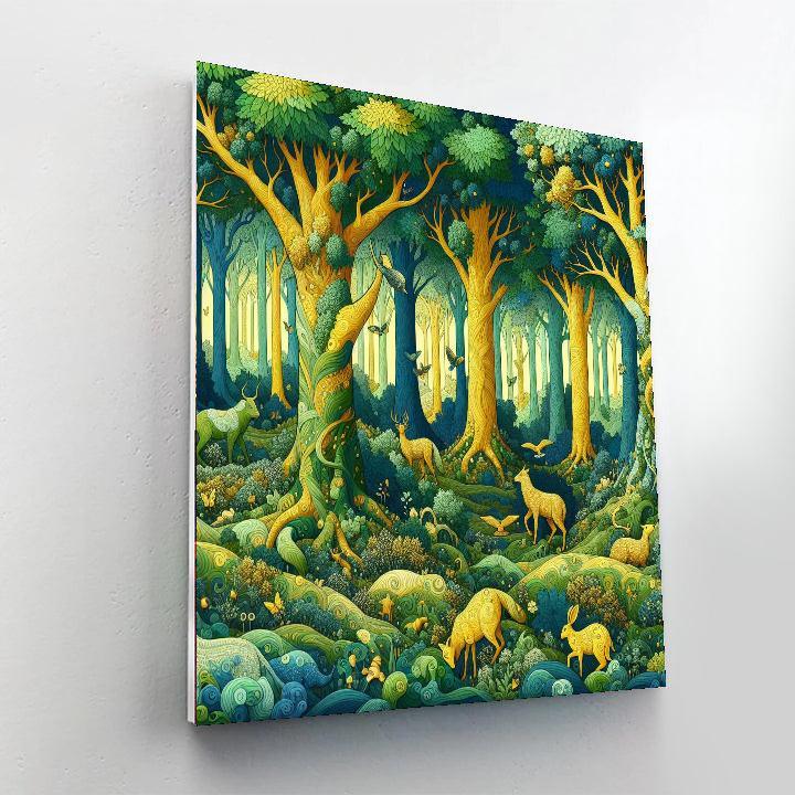 Whimsical Forest Puzzle Paint By Numbers