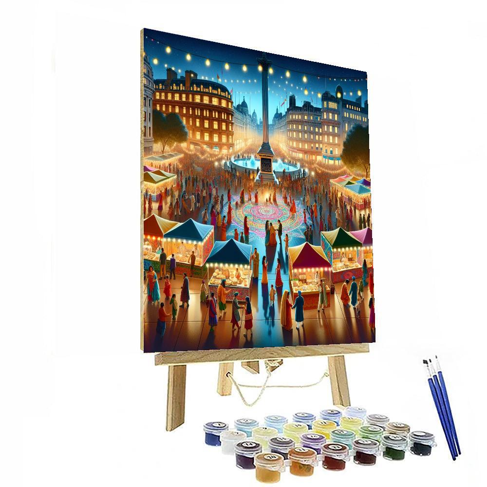 Diwali Lights Festival - London Paint By Numbers Art