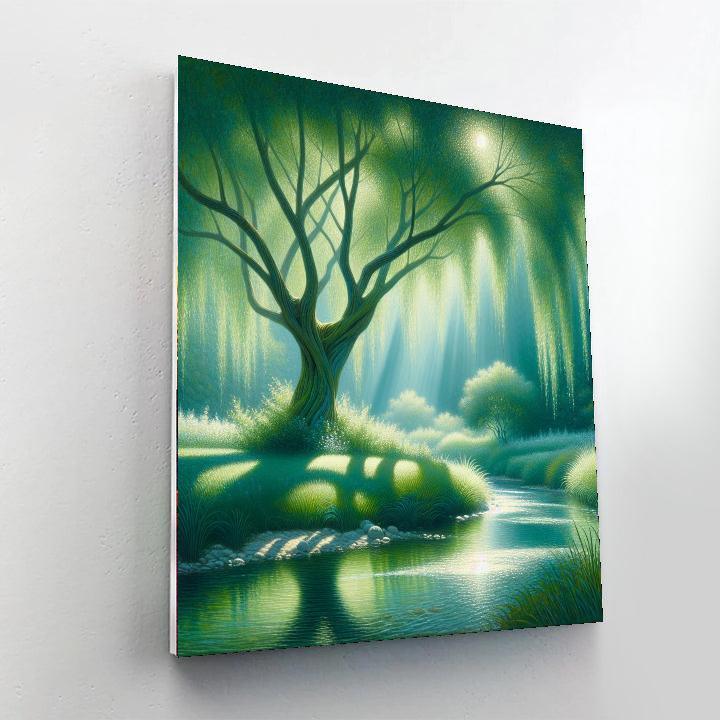 Whispering Willow Brook Paint By Number
