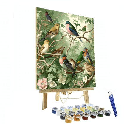 Elegant Bird Sanctuary Paint By Numbers