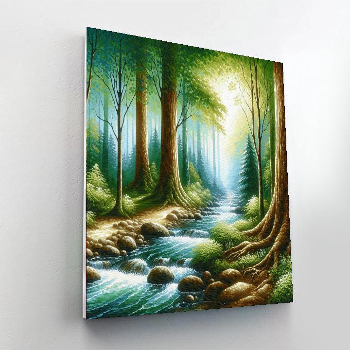 Tranquil Forest Sanctuary Paint By Numbers Art