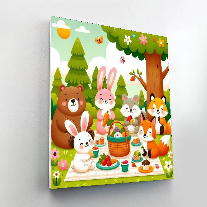 Woodland Picnic Party Paint By Numbers