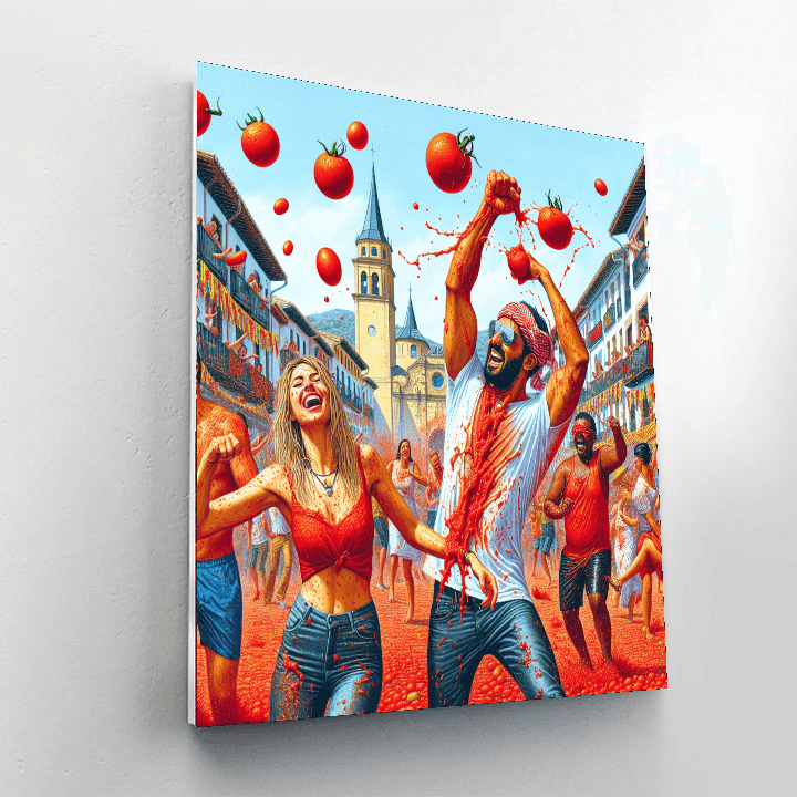 Tomatina Festival - Spain DIY Paint By Numbers