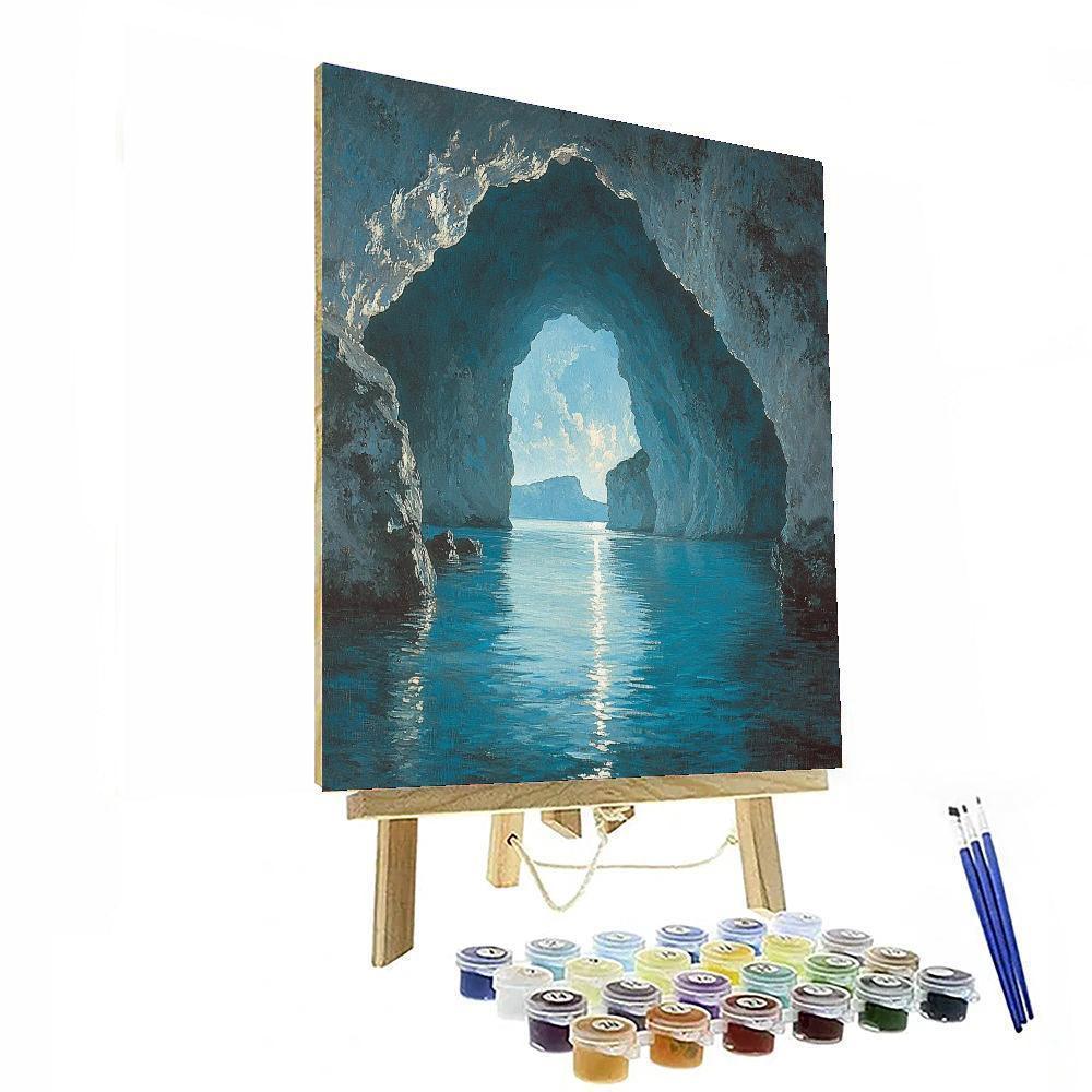 Caspar David Friedrich Inspired Whispering Ocean Caves  Painting By Numbers Kit