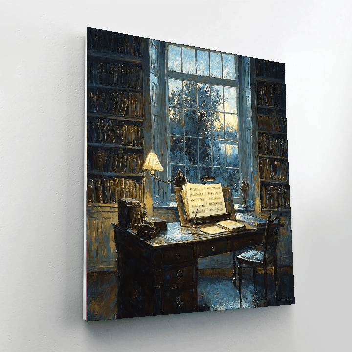 Johannes Vermeer Inspired Vermeer's Study In Blue  Painting By Numbers Kit