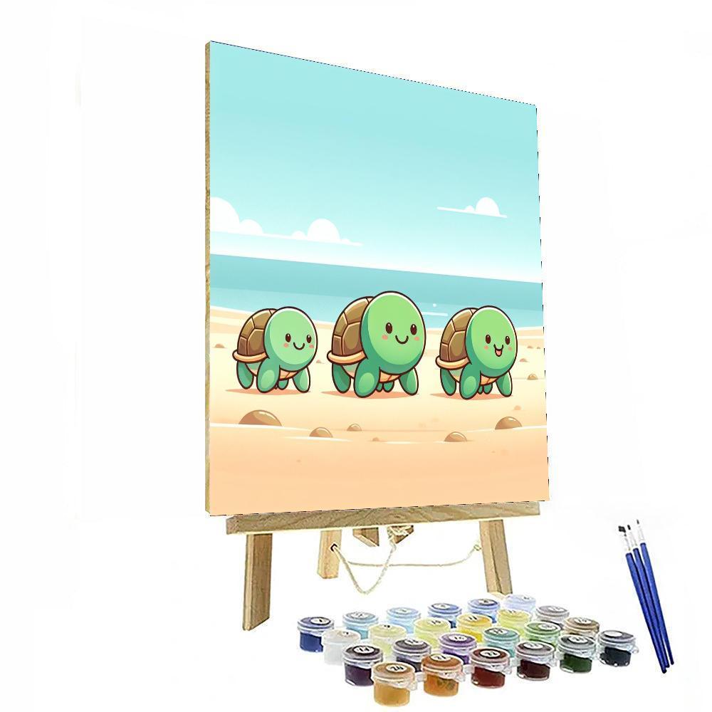 Tumbling Turtle Trek Number Painting
