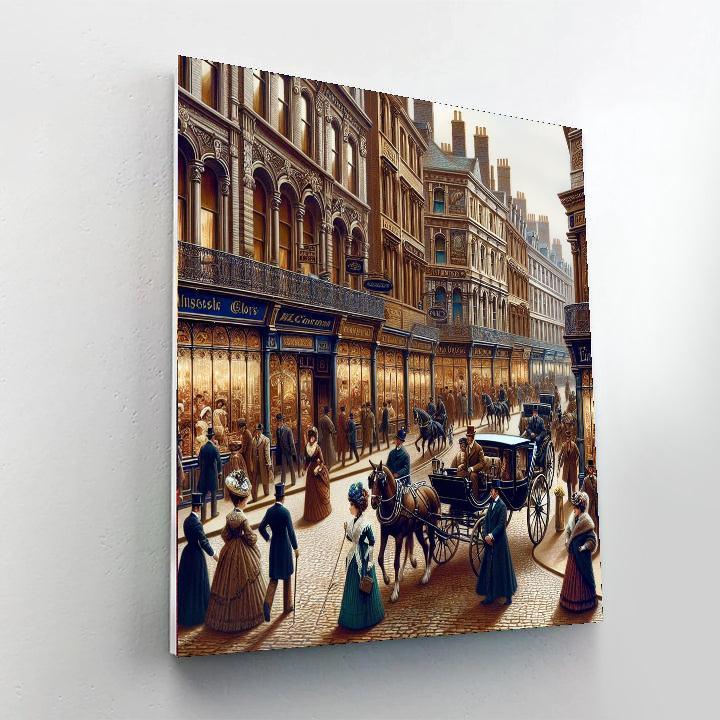 Victorian Streetscape Charm Paint By Numbers Art