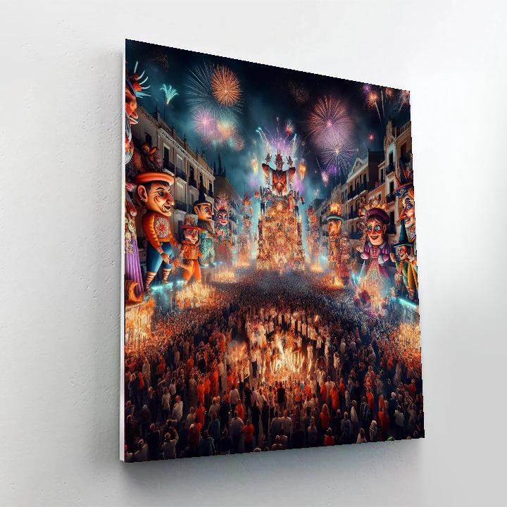 Las Fallas Number Painting