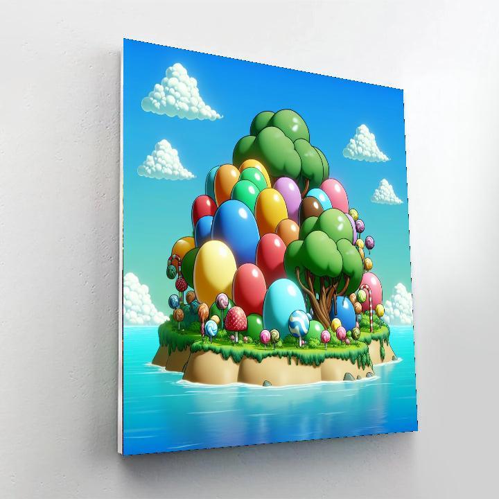 Jolly Jellybean Island Painting Number Kit