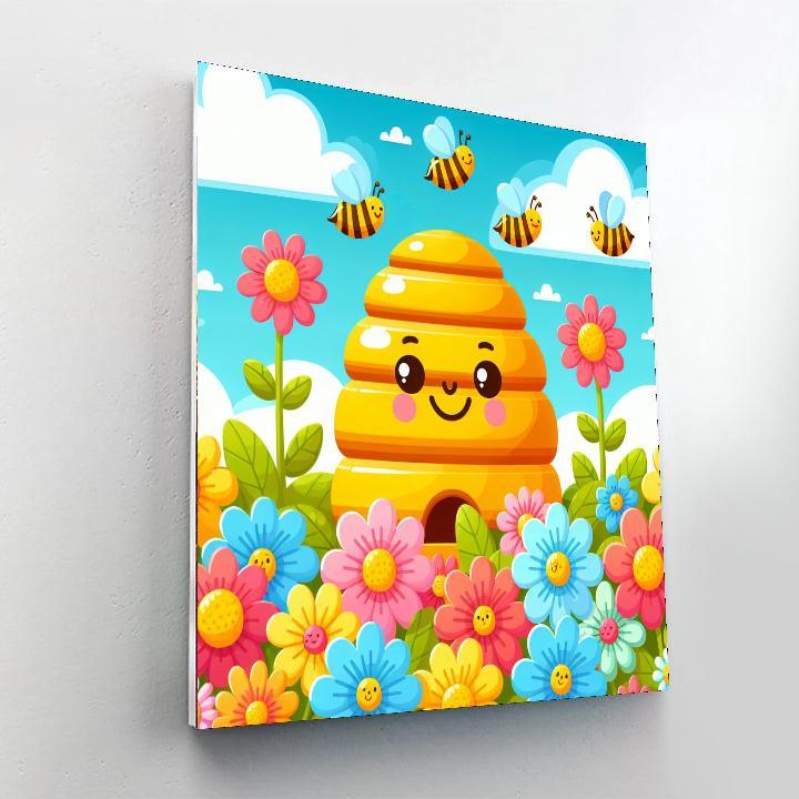 Bubbling Beehive DIY Paint By Numbers