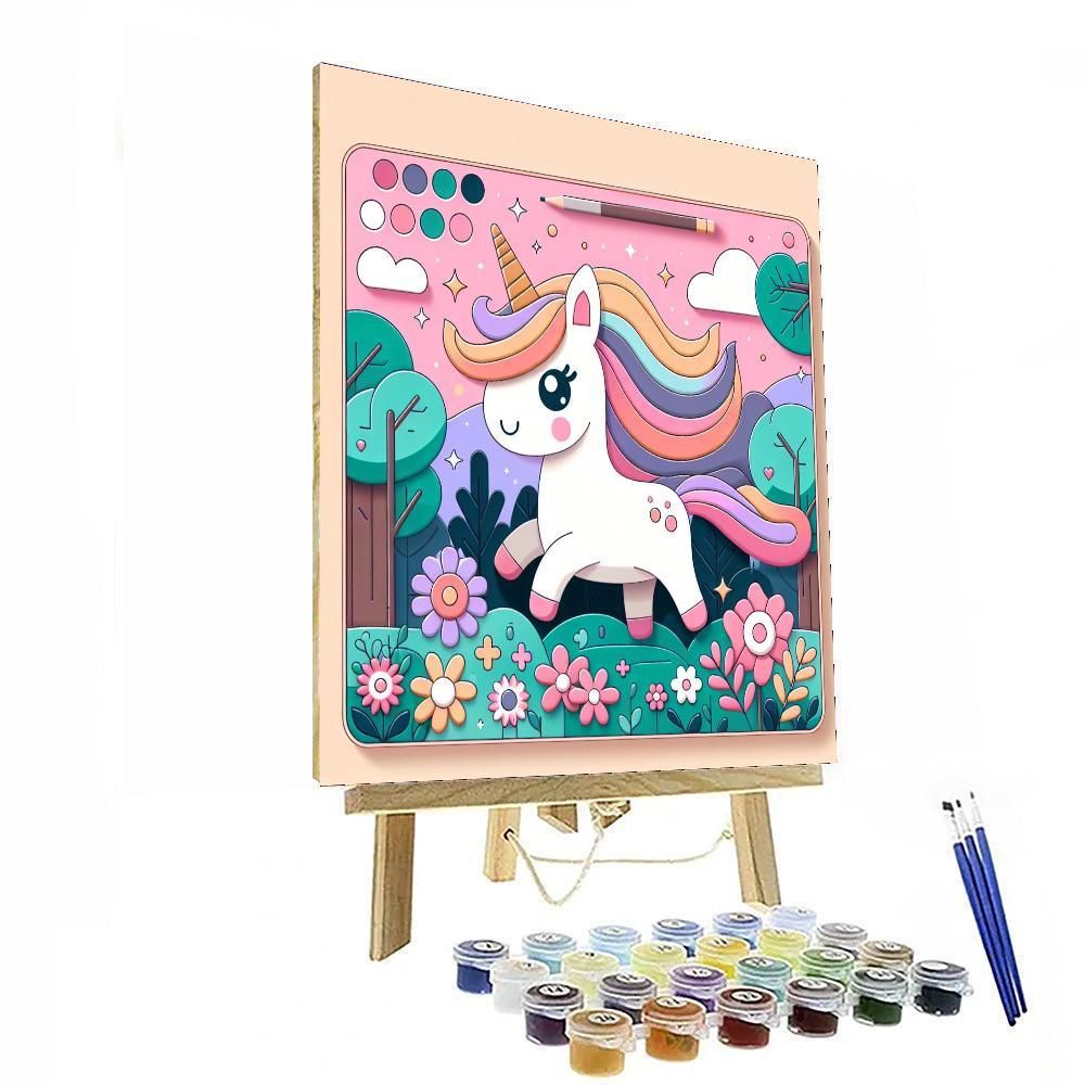 Majestic Unicorn Garden Numbered Painting Kits