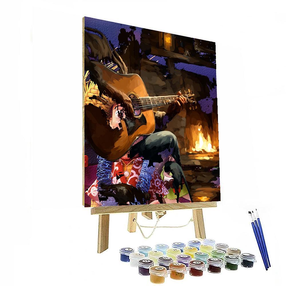 Music By The Fire Number Painting