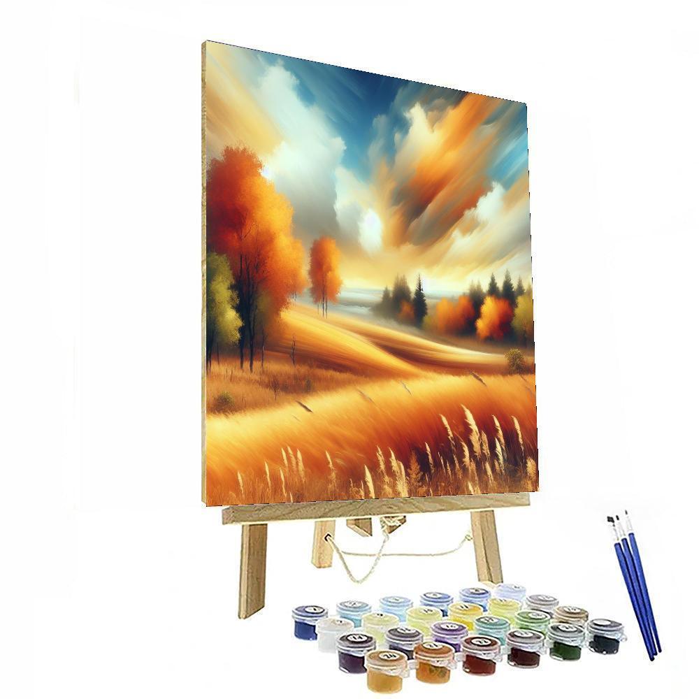 Golden Fields Of Autumn Paint By Numbers