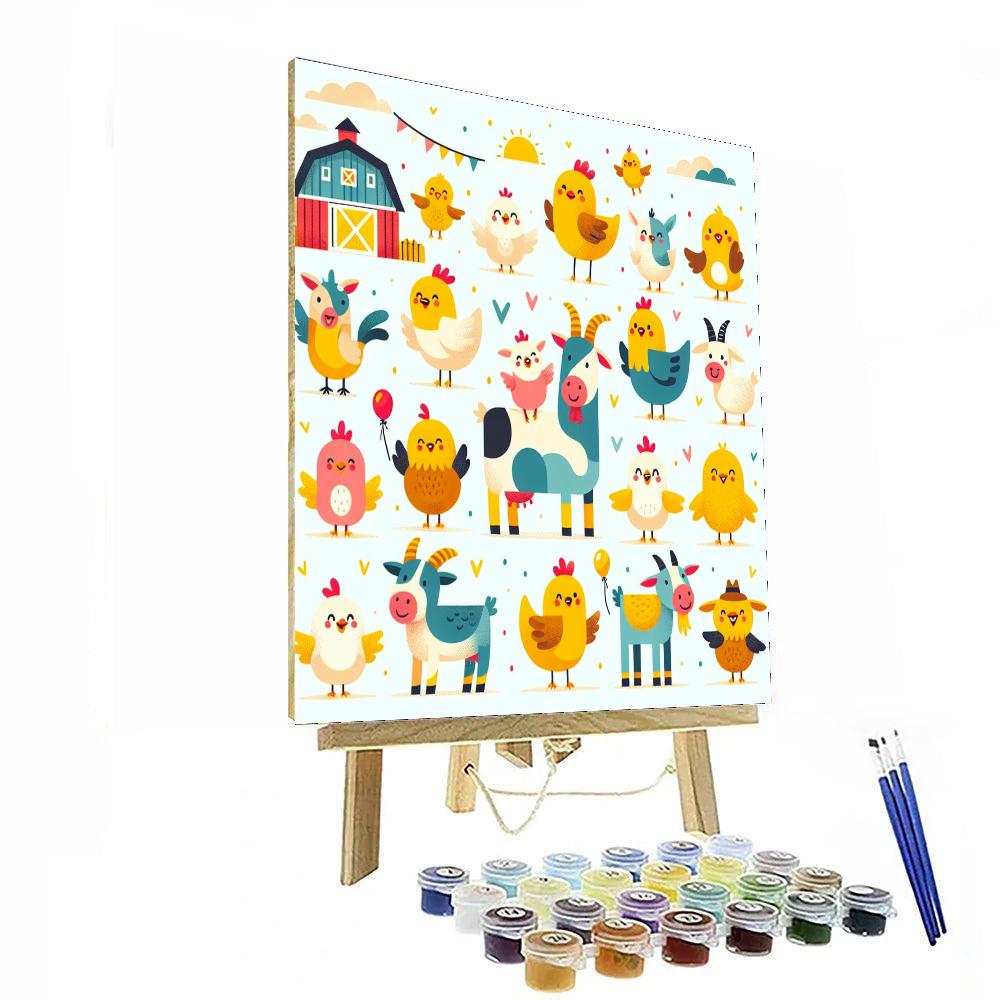 Festive Farm Fiesta Painting By Numbers Kit