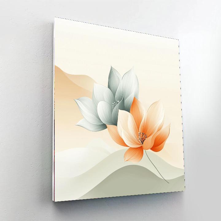 Zhao Mengfu Inspired Echoing Petals  Numbered Painting Kits