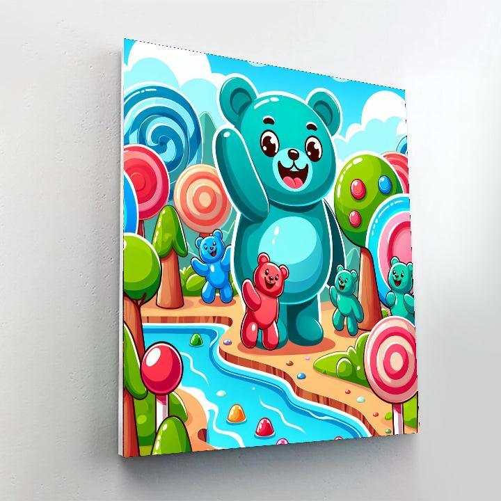 Gigantic Gummy Bears Paint By Numbers Art