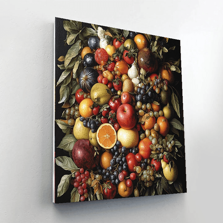 Giuseppe Arcimboldo Inspired Culinary Abundance  Paint By Numbers