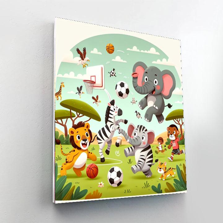 Sporty Safari Painting Number Kit