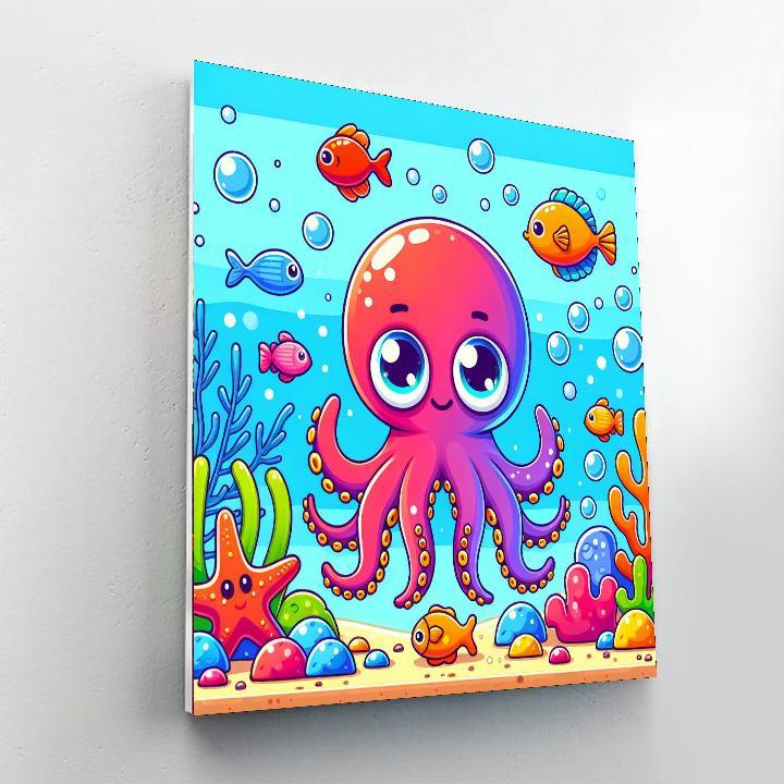 Curious Octopus Paint By Numbers Art