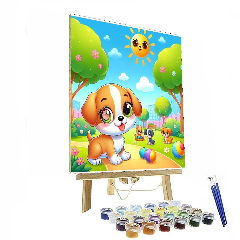 Puppy Adventure Paint By Numbers Art