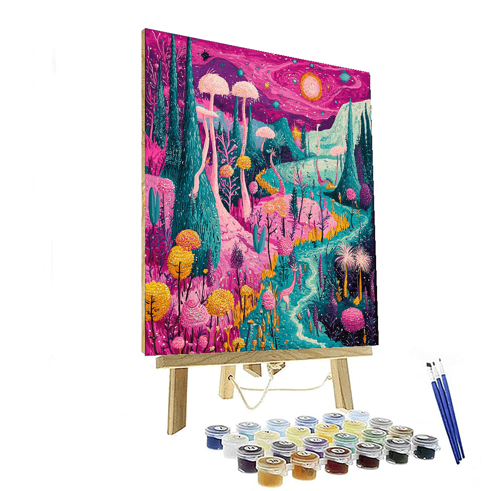 Munch Inspired Mystical Creatures - DIY Painting By Numbers Kit
