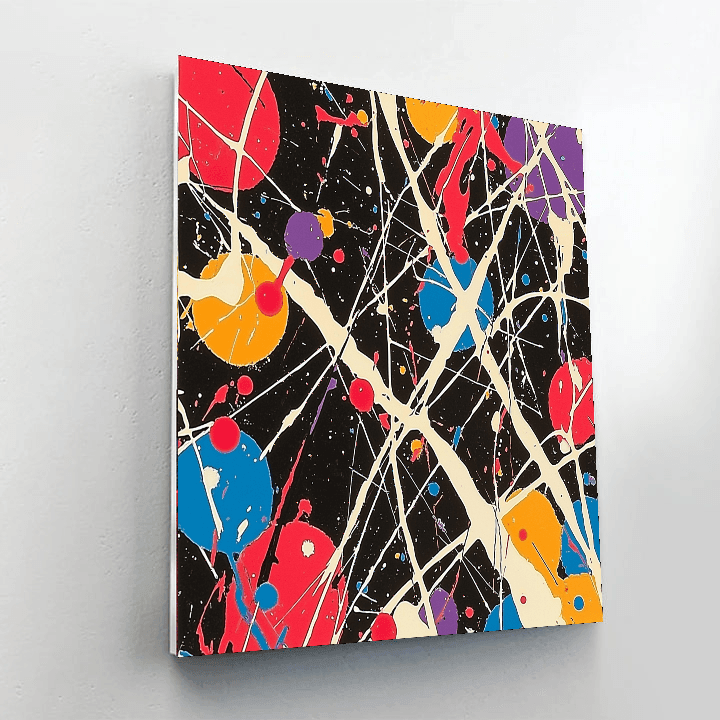 Jackson Pollock Inspired Whimsical Whirlwinds  Paint By Numbers Art