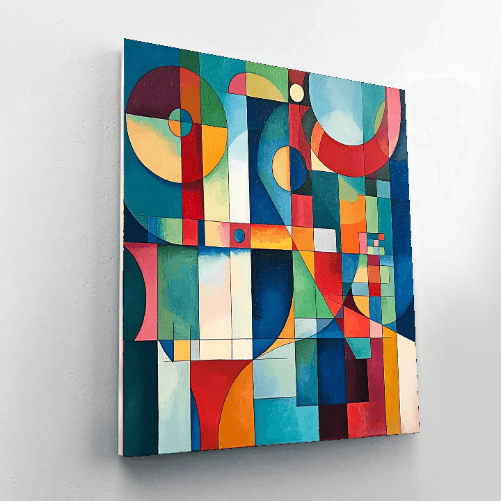 Wassily Kandinsky Inspired Geometric Vibrance  Paint By Numbers Kits