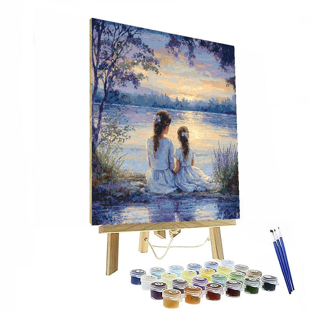 Reflective Twilight Number Painting