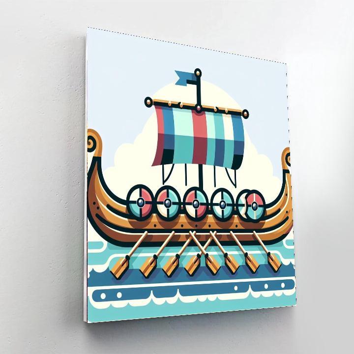 Viking Longship Voyage Numbered Painting Kits