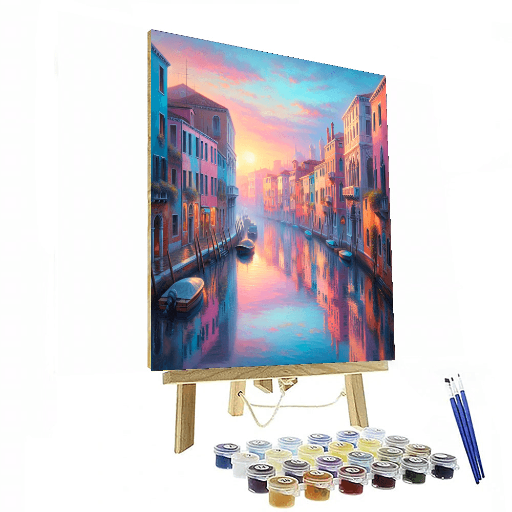 Charming Venetian Canal Number Painting
