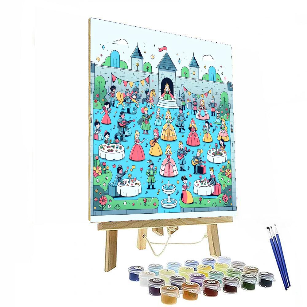 Castle Garden Party Painting Number Kit