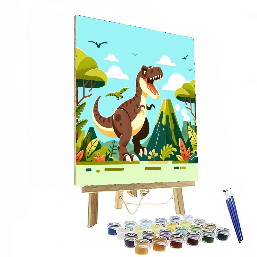 Dinosaur World Adventure Painting Number Kit
