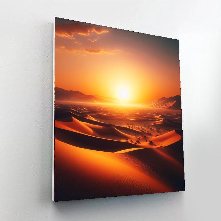 Sunset Over The Desert Paint By Numbers