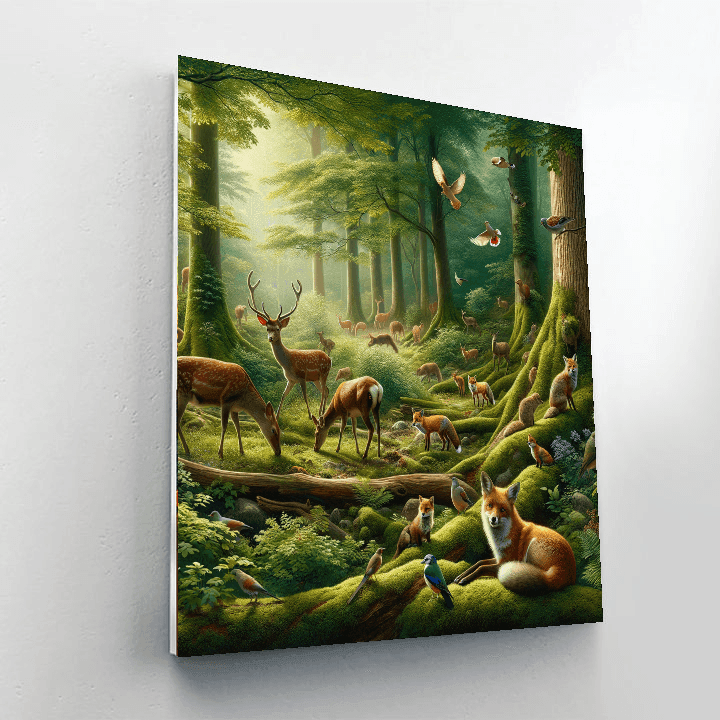 Forest Wildlife Sanctuary Paint By Number