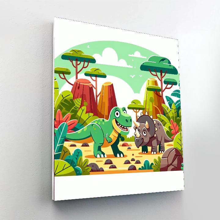 Friendly Dino Expedition Numbered Painting Kits
