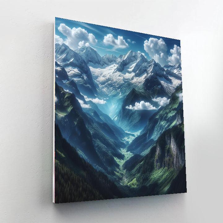 Quiet Alpine Retreat DIY Paint By Numbers