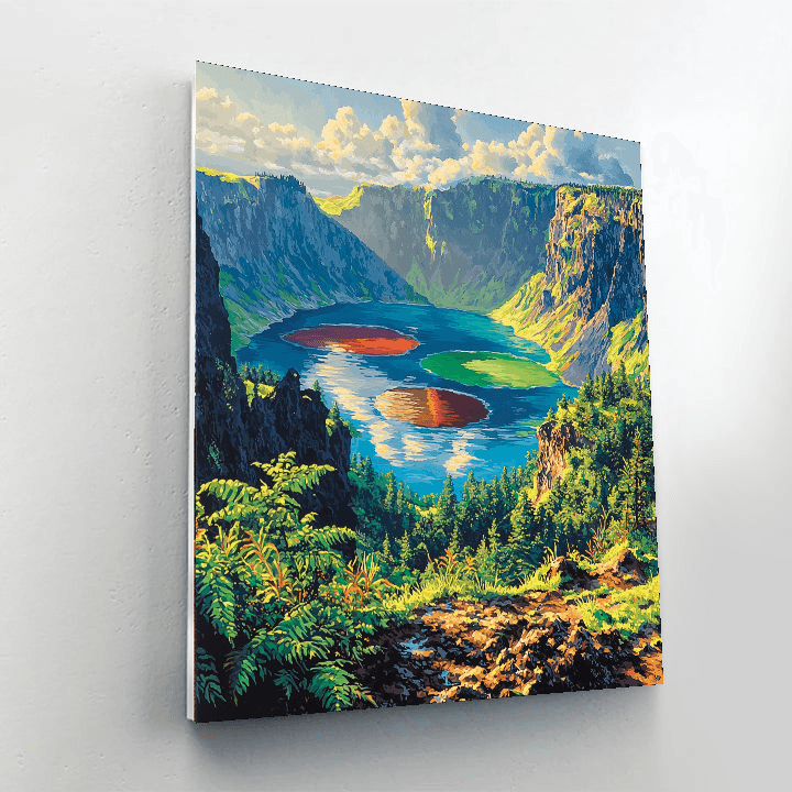 Kelimutu Crater Lakes - Flores Paint By Numbers